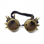 Очки Стимпанк Гогглы Премиум с шипами (золото антик)