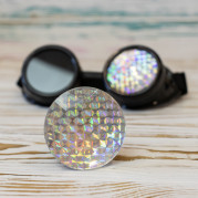 Кольорове світловідбиваюче скло до окулярів Стимпанк Гогли Діамант (хамелеон) 1шт