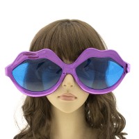 Очки Гигант Губы Металлик (фиолетовые)