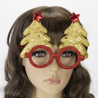 Окуляри Новорічні Ялинки (золоті)