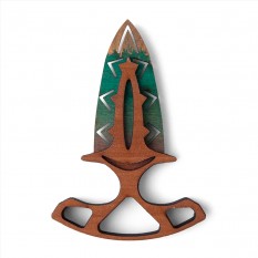 Деревянный тычковый нож (зеленый)