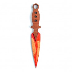 Деревянный нож Кунай (красный)