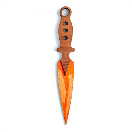 Деревянный нож Кунай (оранжевый)
