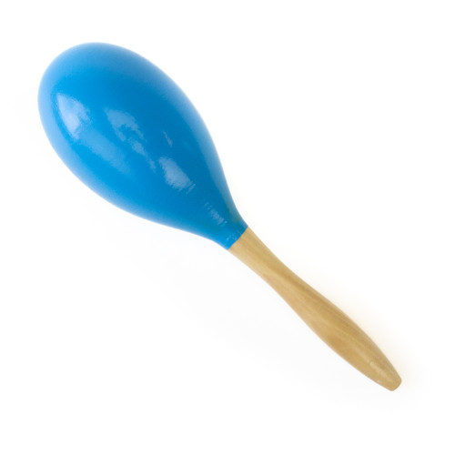 Деревяні Маракаси для танців 27см (блакитні) (1шт)