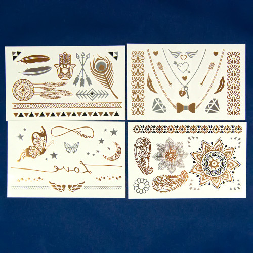 Тату браслет средний UB-66 профессиональные (уп 4 листа)