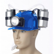 Шолом для пива з ліхтарем (синій)