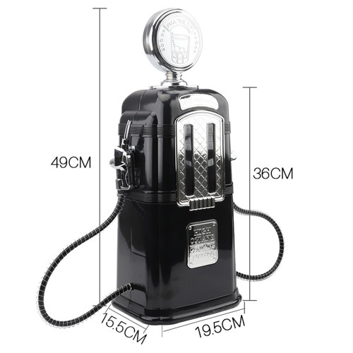 Диспенсер для напоїв Автозаправна колонка з двома кранами (чорна)