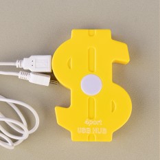 Хаб USB Доллар разветвитель (желтый)