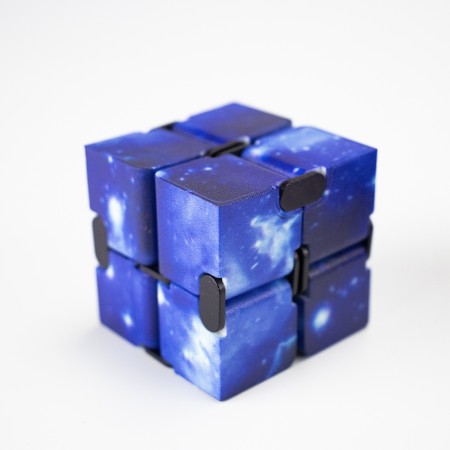 Кубик антистрес Infinity Cube космос (синій)