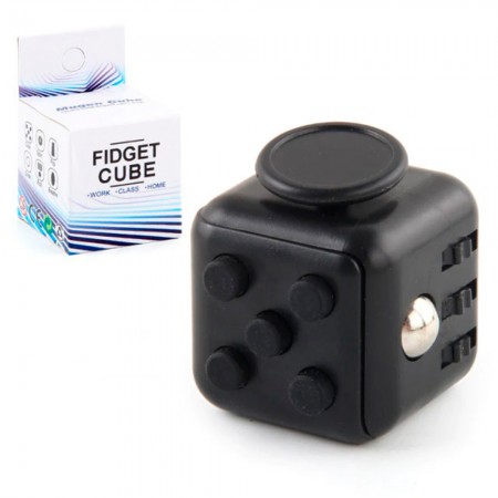 Кубик антистрес Fidget Cube (чорний з чорним)