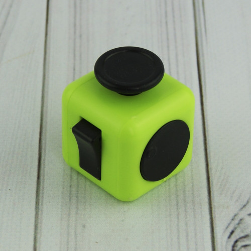 Кубик антистрес Fidget Cube (зелений з чорним)
