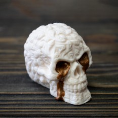 Оригінальний подарунковий Примарний череп із кров'ю з очей з мила 12640 (молочний)