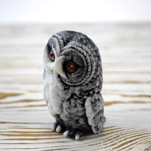 Декоративна Сова з мила 13244 (сіра)