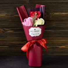 Букет троянд із мила BEST WISHES 12572 (червоний з рожевим)