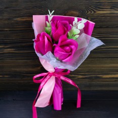 Букет троянд із мила Beauty is flowery 12575 (малиновий)