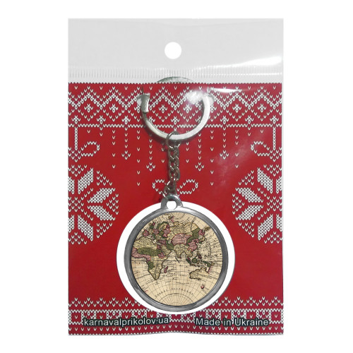 Брелок 6968 обємний Глобус античний