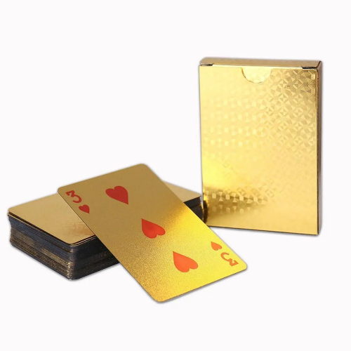 Карти гральні пластикові (золоті)