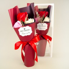 Букет роз из мыла BEST WISHES 12572 (красный с розовым)