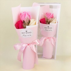 Букет роз из мыла BEST WISHES 12573 (розовый с малиновым)