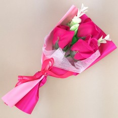 Букет роз из мыла Beauty is flowery (малиновый)