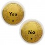Сувенирная монета принятия решений YES/NO 3801 (золотая)