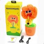 Интерактивная игрушка танцующий Цветок, блютуз колонка с FM радио Dancing Flower (оранжевая)