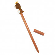 Ручка гелева Динозаврик (коричневий)