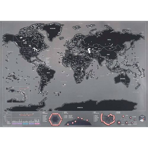 Скретч карта світу ЧОРНЕ ВИДАННЯ