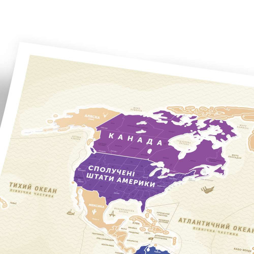 Скретч карта світу GOLD WORLD