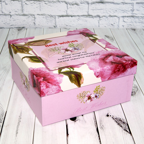 Коробка подарункова КП-3332 (набір 3шт) рожева