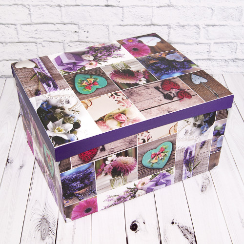 Коробка подарункова ВZ-2222 Лаванда (набір 10шт)