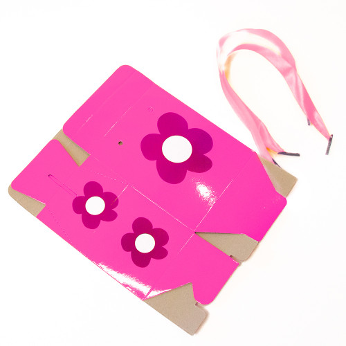 Коробка для подарунка складана 11х10х7см (рожева)