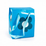 Коробка для подарунка складана 11х10х7см (синя)