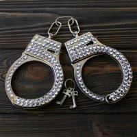 Наручники игровые Shine со стразами на блистере