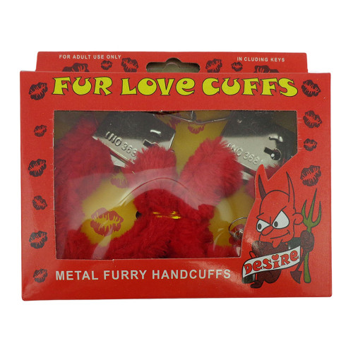 Наручники меховые (красные)