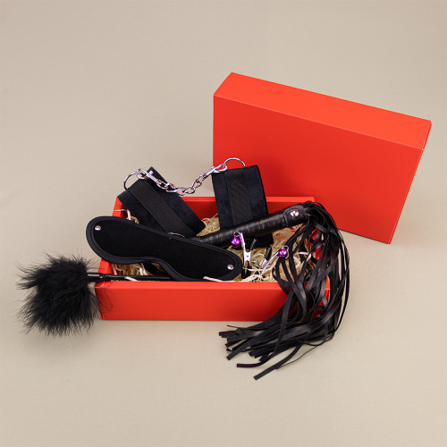 Подарочный набор для эротического связывания 6 предметов 12682 (черный)