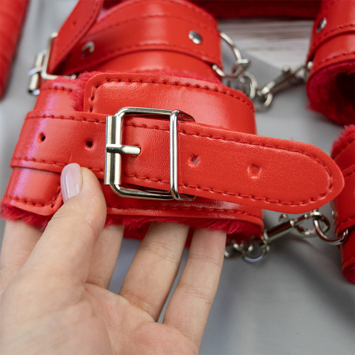 Подарочный набор для эротического связывания 10 предметов 13556 (красный)