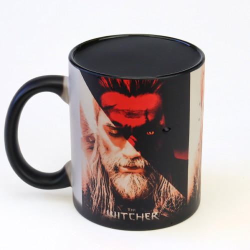 Чашка хамелеон 66004 Відьмак Геральт (чорна)