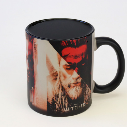 Чашка хамелеон 66004 Відьмак Геральт (чорна)