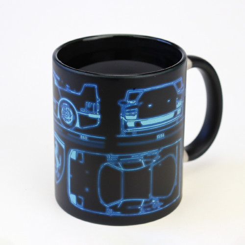 Чашка хамелеон 66054 ЧРЖ Ferrari neon (чорна)