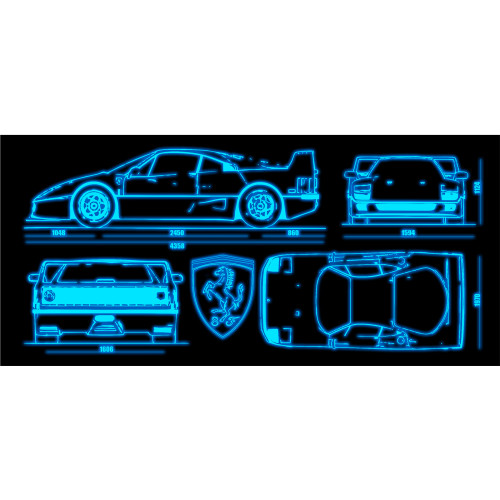 Чашка хамелеон 66054 ЧРЖ Ferrari neon (чорна)