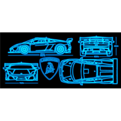 Чашка хамелеон 66055 ЧРЖ Lamborghini neon (чорна)