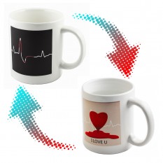 Чашка хамелеон Кардіограма (серце)
