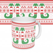 Чашка з принтом 63611 новорічна Шкарпетки ельфа