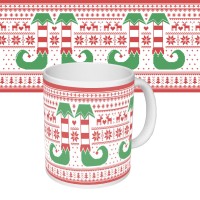 Чашка з принтом 63611 новорічна Шкарпетки ельфа