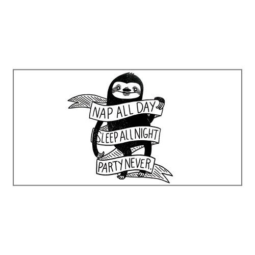 Чашка з принтом 63202 Nap all day (чорна)