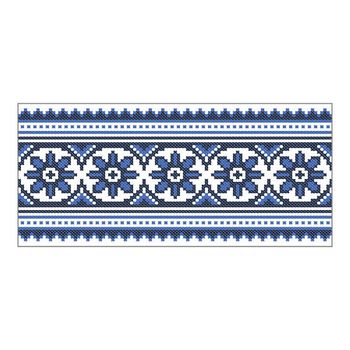 Чашка з принтом 63550 Вишиванка синя