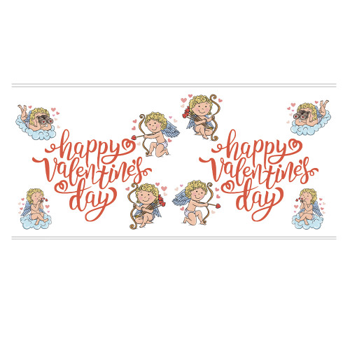 Чашка с принтом 64101 Ангелы любви (красная)