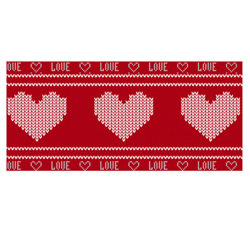 Чашка з принтом 64105 Вязане серце (червона)