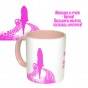 Чашка з принтом 65352 Женщина за рулем (рожева)